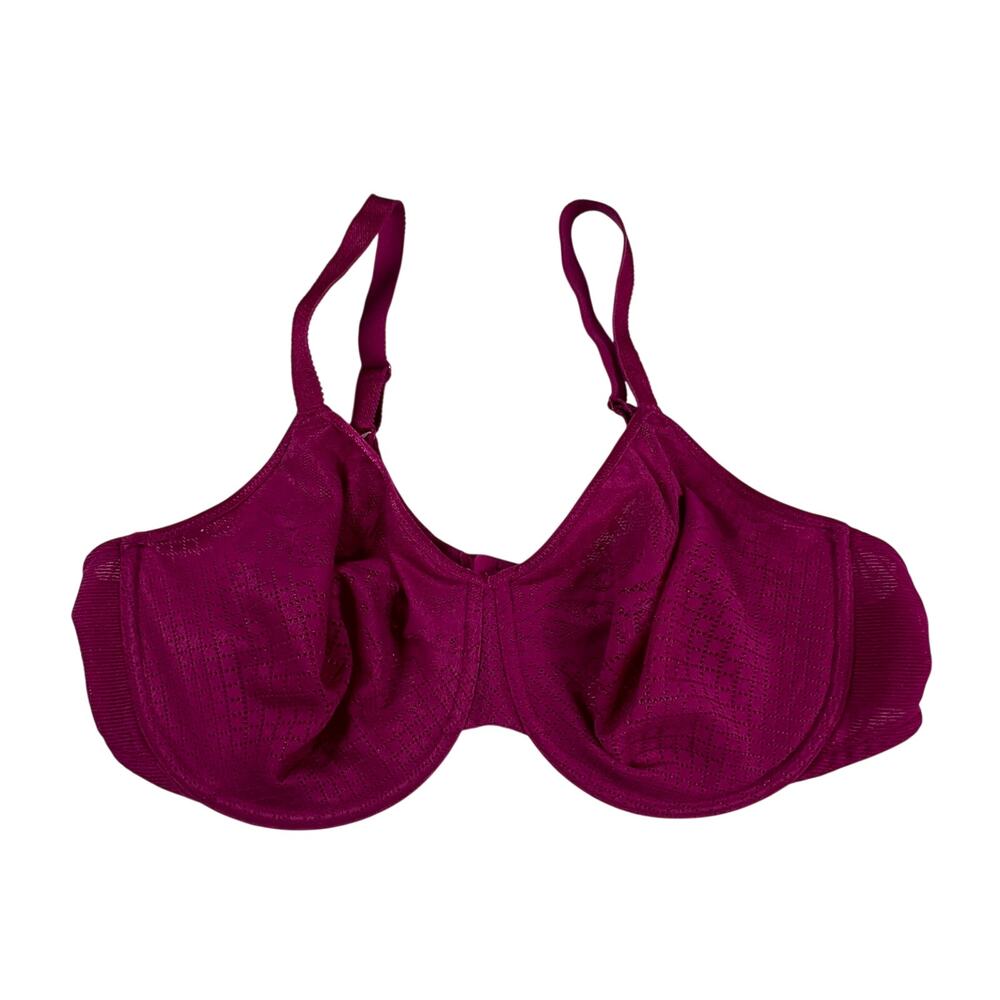 WACOAL Visual Effects Minimizer Bra Womens 40D Fuchsia Full Coverage 857210